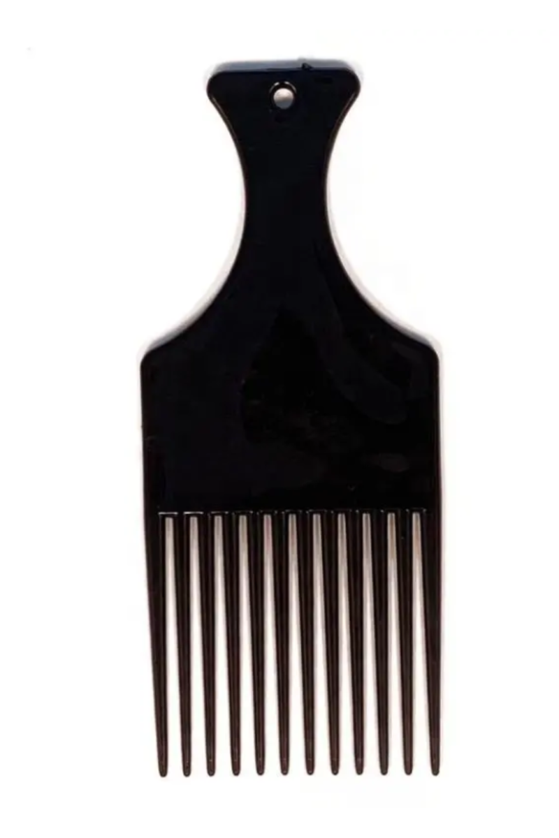 - Peigne afro en plastique noir
- Accessoire coiffure cheveux crépus
- Peigne à dents larges pour afro
- Peigne démêlant cheveux texturés
- Peigne afro pour volume et définition