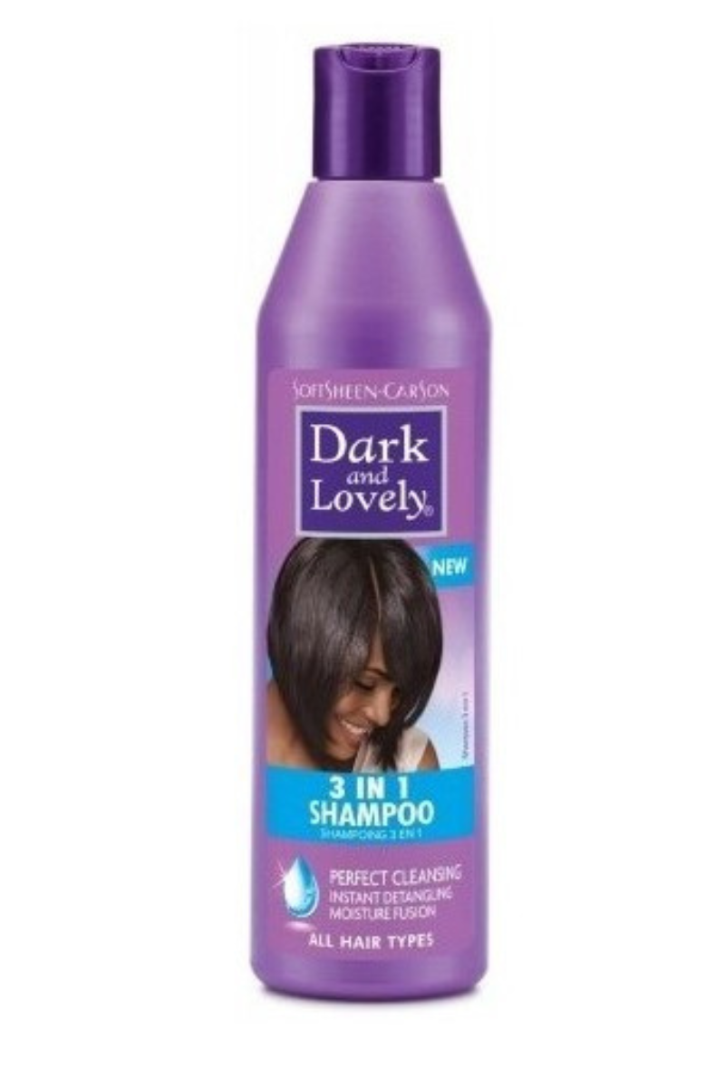 DARK AND LOVELY 3 in 1 shampoo 250 ml
Cleanses, conditions, and protects hair
For healthy, manageable hair
Formulated for textured hair types
Gentle daily use shampoo