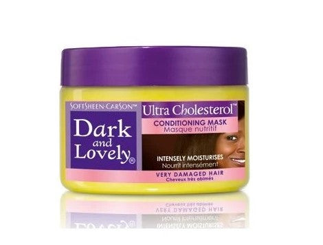 DARK AND LOVELY Masque Intensif Ultra Cholesterol
Deep conditioning treatment
Restores moisture and strengthens hair
Ideal for dry, damaged, or chemically treated hair
Enhances softness and shine