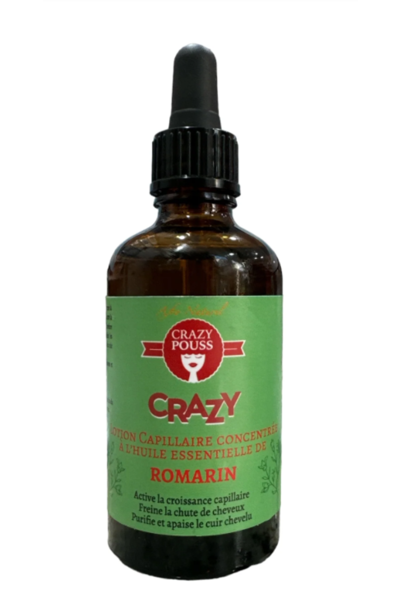 AFRO NATUREL CRAZY POUSS Crazy Lotion Capillaire Concentrée a l'Huile Essentielle de ROMARIN 50ml