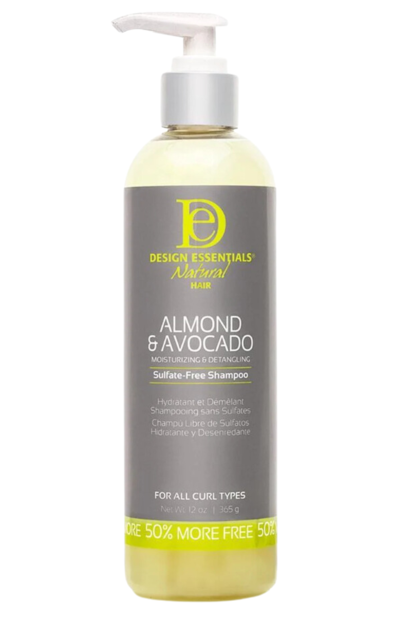 DESIGN ESSENTIALS Almond & Avocado Sulfate free Shampoo 12 oz