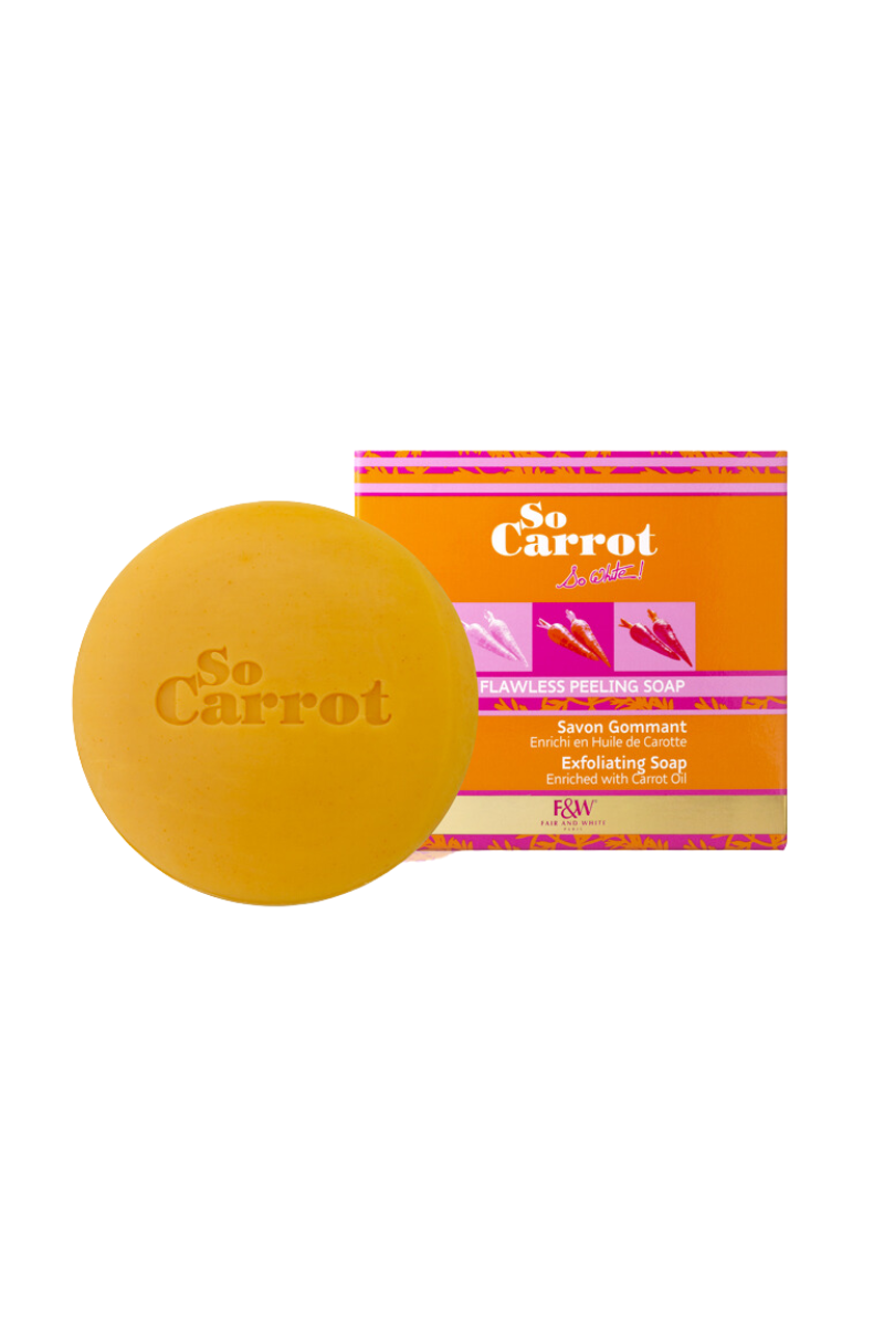 fair and white so carrot shower gel
savon noir pour gommage
gommage au savon noir