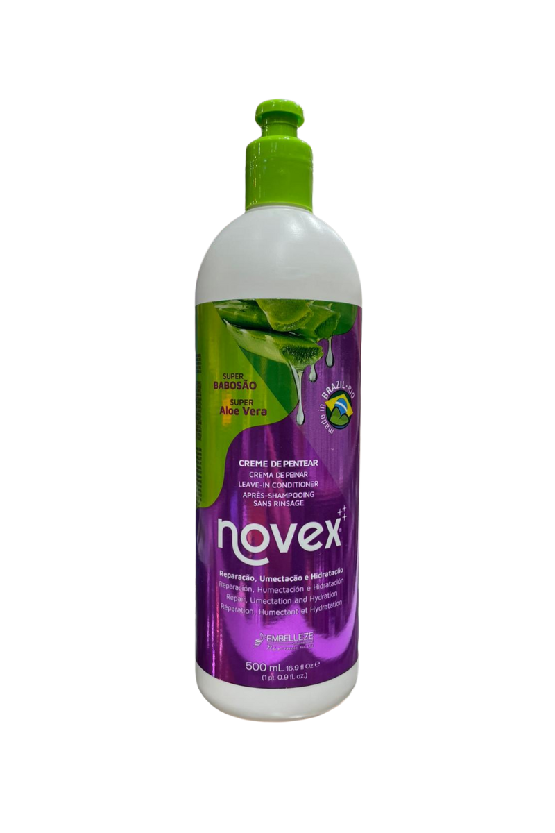 - Leave-in Novex Aloe Vera 500ml
- Soin sans rinçage à l'aloe vera Novex
- Après-shampoing sans rinçage Novex 500ml
- Novex aloe vera soin hydratant cheveux
- Leave-in conditioner nourrissant Novex