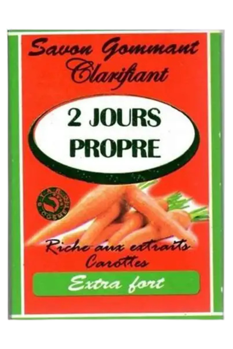 - 2 JOURS PROPRE Savon Gommant Clarifiant exfoliating soap  
- 2 JOURS PROPRE Savon Gommant Clarifiant skin clarifying scrub  
- 2 JOURS PROPRE exfoliating clarifying soap bar  
- 2 JOURS PROPRE Savon Gommant Clarifiant skincare product  
- 2 JOURS PROPRE facial and body exfoliating 