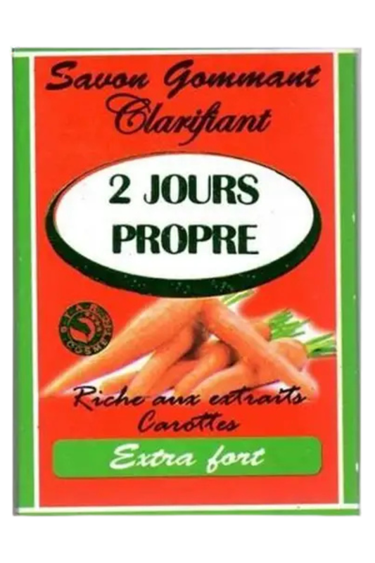 - 2 JOURS PROPRE Savon Gommant Clarifiant exfoliating soap  
- 2 JOURS PROPRE Savon Gommant Clarifiant skin clarifying scrub  
- 2 JOURS PROPRE exfoliating clarifying soap bar  
- 2 JOURS PROPRE Savon Gommant Clarifiant skincare product  
- 2 JOURS PROPRE facial and body exfoliating 