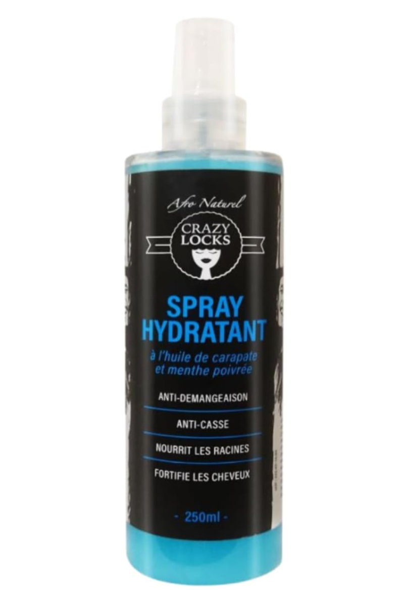 - AFRO NATUREL CRAZY LOCKS moisturizing spray 250ml  
- CRAZY LOCKS hydrating spray for locs 250ml  
- Spray hydratant AFRO NATUREL CRAZY LOCKS 250ml  
- Moisture spray for natural hair and locs 250ml  
- AFRO NATUREL hair spray for dry locs 250ml