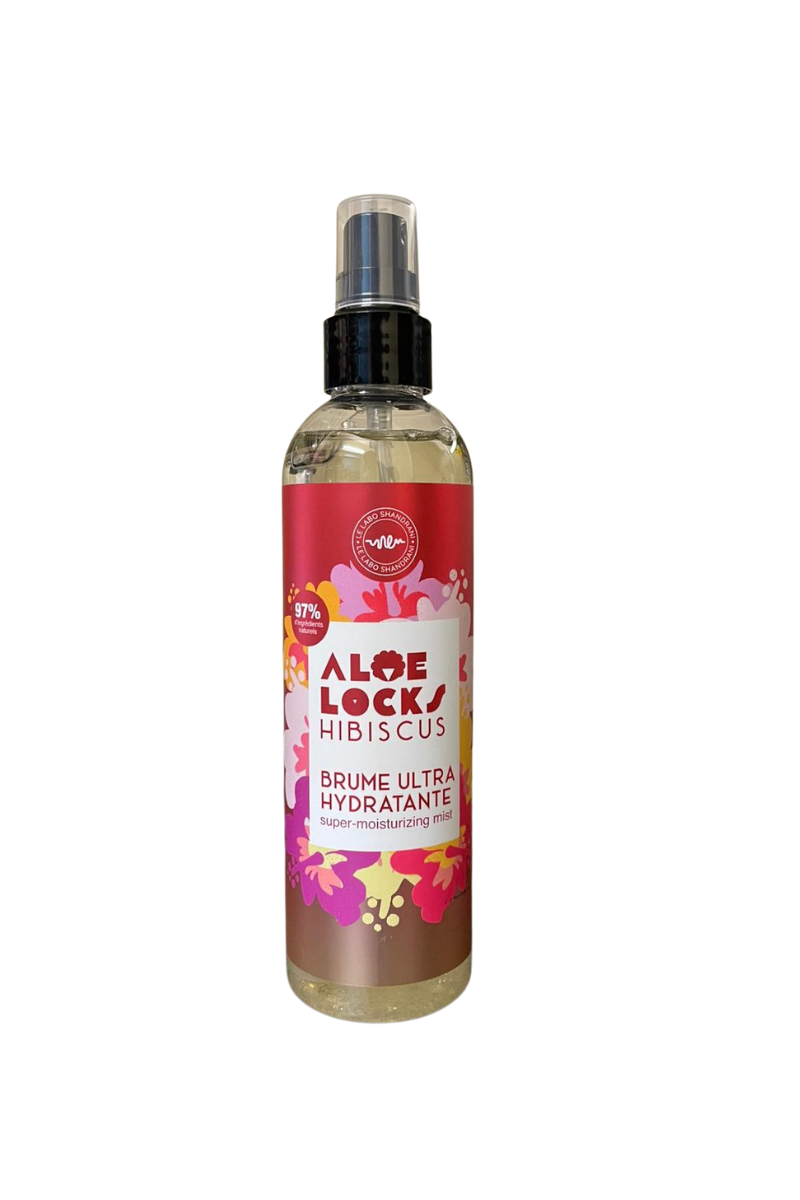 - Brume capillaire Aloe Locks à l’Hibiscus 250ml  
- Spray hydratant Aloe Locks hibiscus  
- Brume rafraîchissante cheveux hibiscus Aloe Locks  
- Soin capillaire en spray Aloe Locks 250ml  
- Brume nourrissante à l’hibiscus pour cheveux
