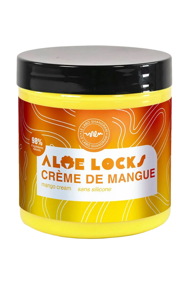- ALOE LOCKS Crème de Mangue  
- Crème hydratante cheveux bouclés  
- Soin nourrissant à la mangue  
- Hydratation intense pour cheveux secs  
- Crème coiffante ALOE LOCKS