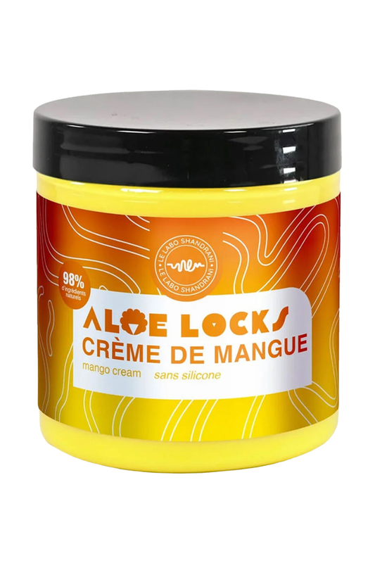 - ALOE LOCKS Crème de Mangue  
- Crème hydratante cheveux bouclés  
- Soin nourrissant à la mangue  
- Hydratation intense pour cheveux secs  
- Crème coiffante ALOE LOCKS