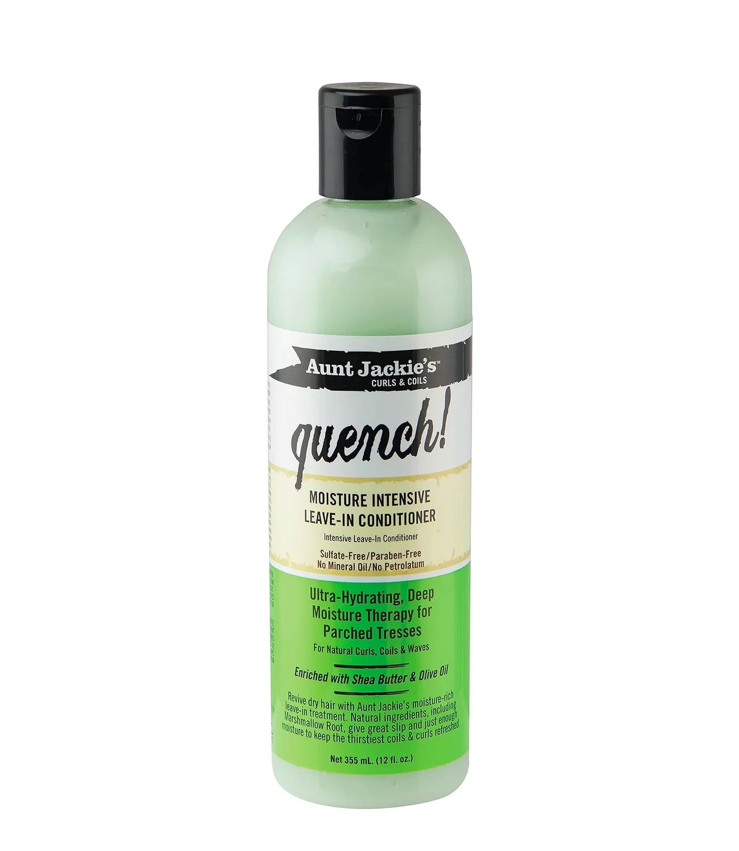 aunt jackie's leave in conditioner
Aunt Jackie's Quench 355ml  
Revitalisant sans rinçage hydratant  
Leave-in hydratant cheveux secs  
Quench soin hydratant boucles  
Hydratant cheveux Aunt Jackie's