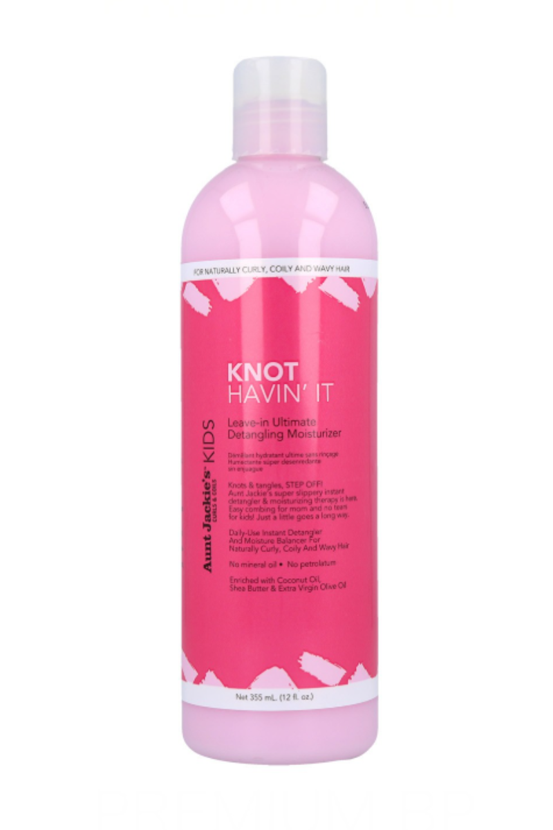 - Aunt Jackie's Kids Knot Havin’ It soin démêlant 355ml  
- Leave-in hydratant enfants Knot Havin’ It  
- Démêlant sans rinçage Aunt Jackie's Kids 355ml  
- Soin capillaire enfant Knot Havin’ It de Aunt Jackie's  
- Flacon Leave-In Aunt Jackie's Kids Knot Havin’ 