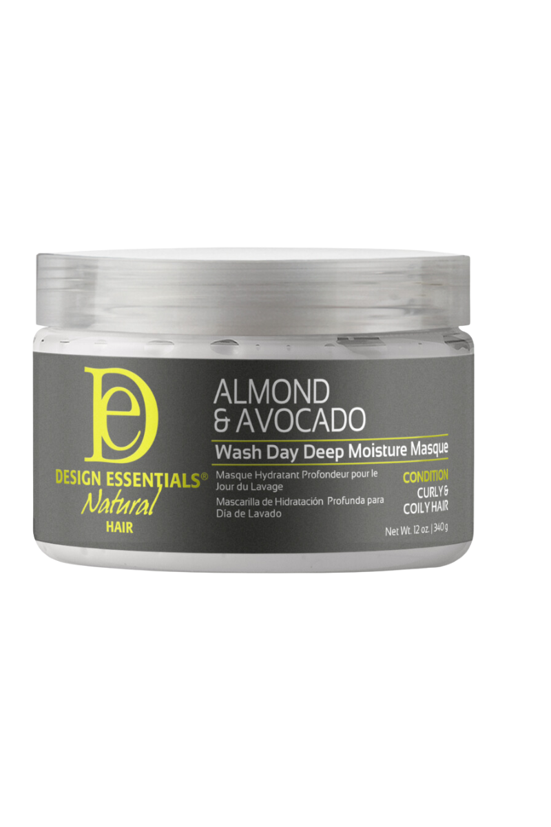 DESIGN ESSENTIALS Almond & Avocado Wash Day Deep Moisture Masque 340g