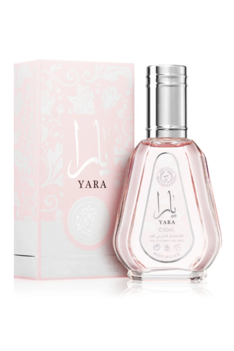 - Flacon de parfum Lattafa Yara élégant  
- Parfum Lattafa Yara pour femme  
- Eau de Parfum Yara par Lattafa 100ml  
- Bouteille parfumée Lattafa Yara rose  
- Fragrance orientale féminine Lattafa Yara