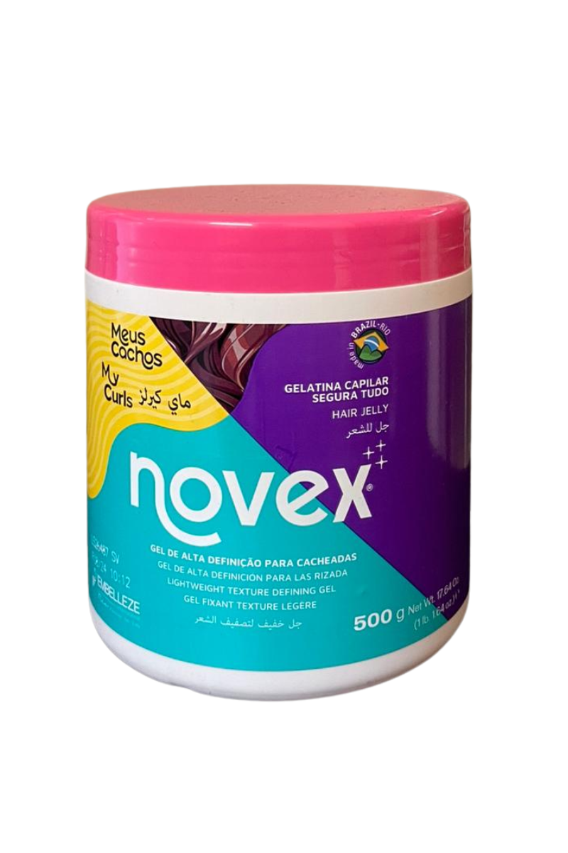 - Gel coiffant Novex My Curls 500g  
- Gelatina Novex boucles définies  
- Soin stylisant cheveux bouclés Novex  
- Novex Gelatina activateur de boucles  
- Gel capillaire Novex My Curls 500g