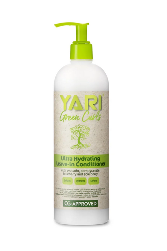 YARI Green Curls Hydrating Leave-In Conditioner 500ml  
Moisturizes and detangles curls  
Lightweight formula for easy styling  
Enhances natural curl definition  
YARI Green Curls leave-in conditioner